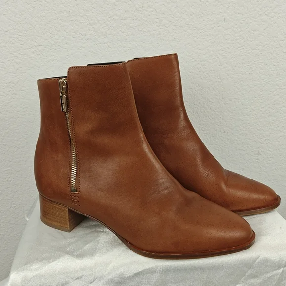 Sarah Flint The Perfect Zip Bootie In Saddle Vachetta Size 40, 9-9.5 Women's - Picture 4 of 16